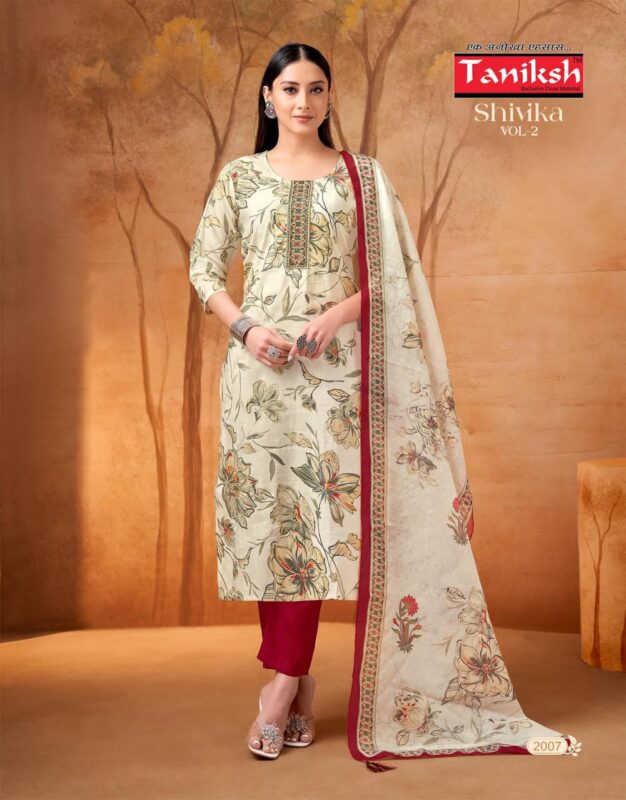Beautiful Taniksh Shivika Vol 2 Muslin Print With Embroidery Work Top With Bottom And Dupatta Wholesale 2026