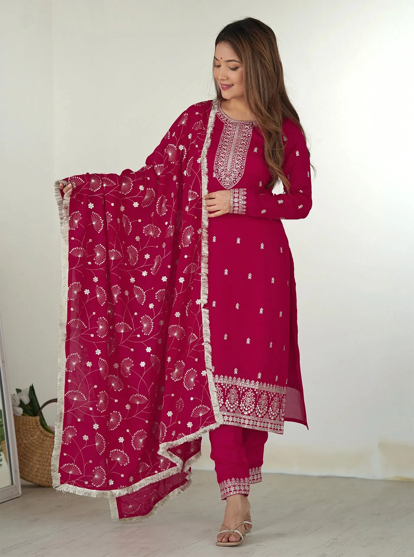 FFD Georgette Festival Readymade Dress Wholesale
