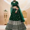 FFD Georgette Green Wedding Lehenga Choli Wholesale