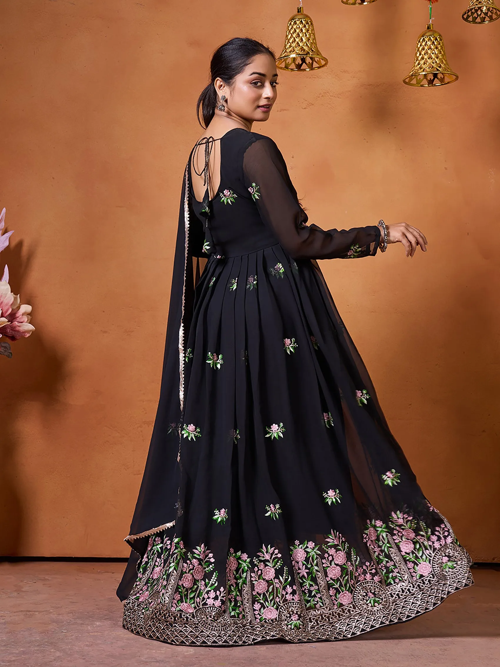 Buy FFD Sarita Georgette Anarkali Gown Wholesale 2026