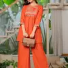 FFD Crepe Embroidery Office Wear Co Ord Set Wholesale