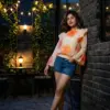 Shiv 427 Georgette Printed Top Wholesale