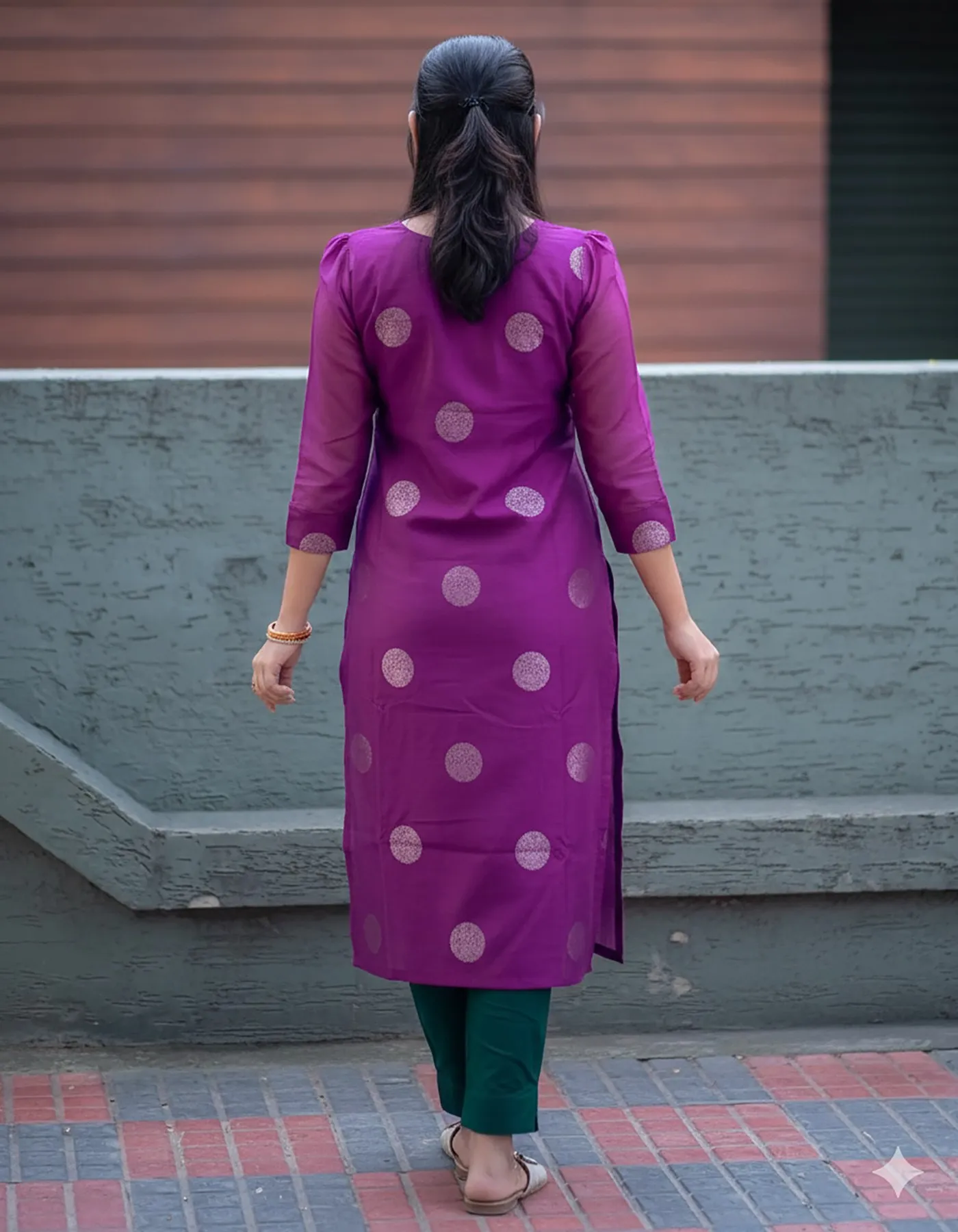 Buy FFD Art Silk Weaving Purple Color Readymade Dress Wholesale 2026
