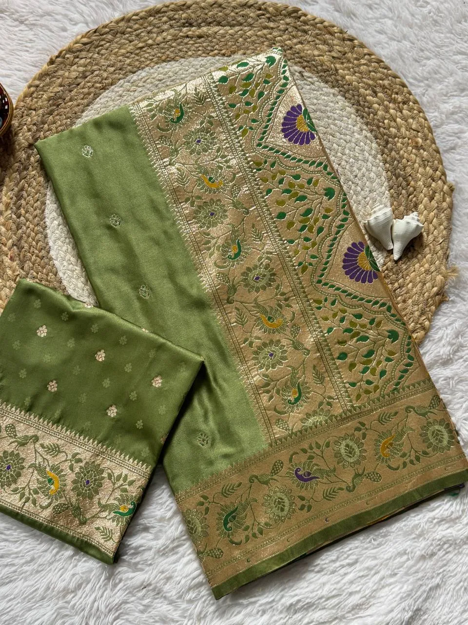 Latest WMS Soft Sartin Zari Work Festival Saree Wholesale 2026