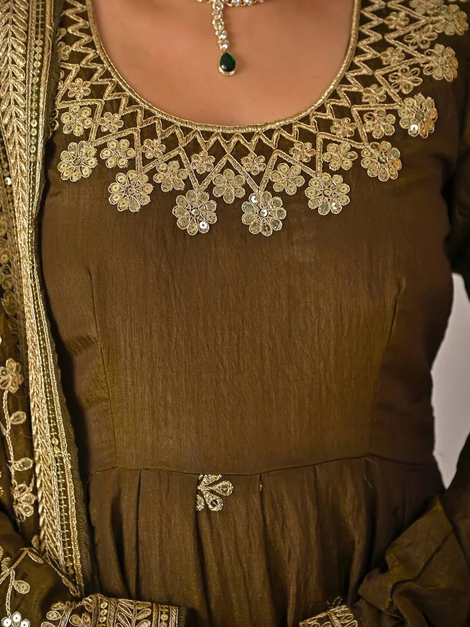 Launching NFD 5055 Anarkali Vichitra Silk Embroidery Readymade Gown Wholesale 2026