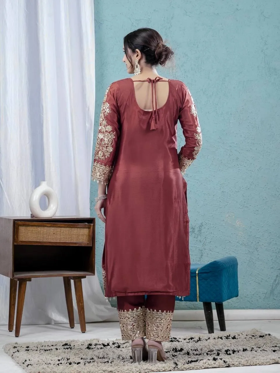 Launching NFD 5034 Chinnon Silk Embroidery Readymade Dress Wholesale 2026