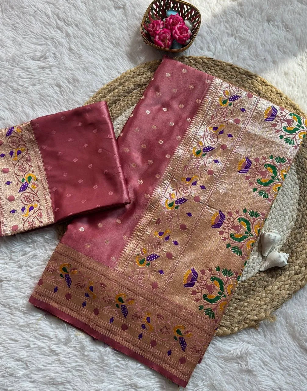 Latest WMS Soft Sartin Zari Work Festival Saree Wholesale 2026
