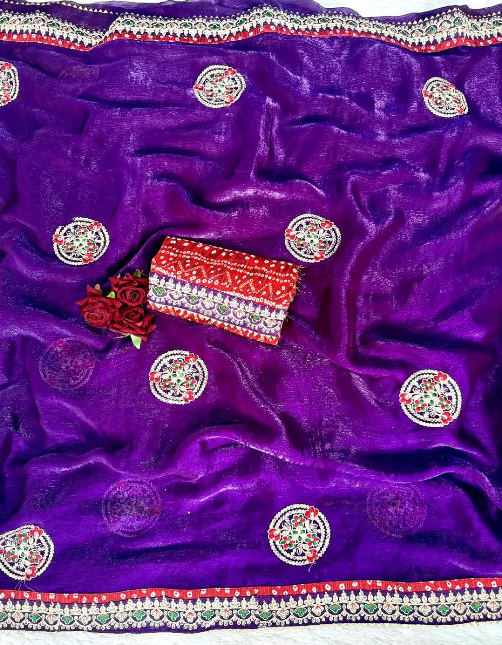 Latest RC1 Chiffon Rayon Bandhani Festival Saree Wholesale 2026