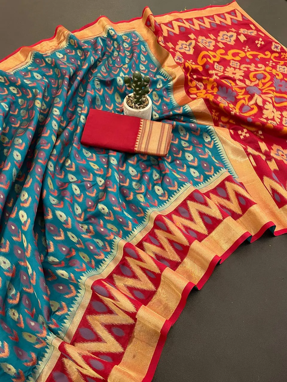 Buy Laxmi 1058 Ikkat Silk Weaving Saree Wholesale 2026