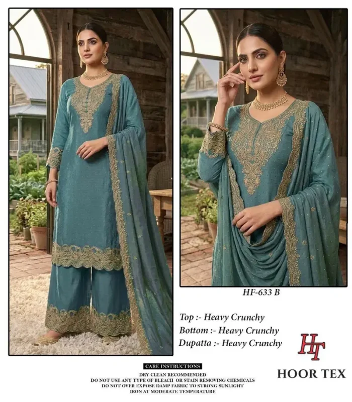 Buy Hoor Tex 633 A To D Crunchy Embroidered Salwar Kameez Wholesale 2026