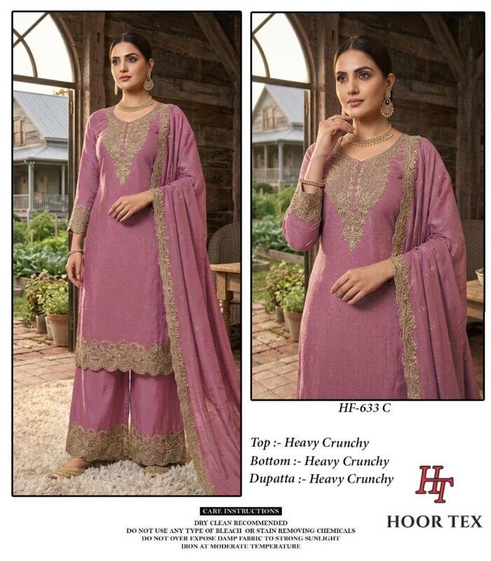 Buy Hoor Tex 633 A To D Crunchy Embroidered Salwar Kameez Wholesale 2026