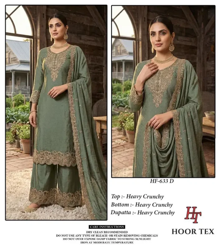 Buy Hoor Tex 633 A To D Crunchy Embroidered Salwar Kameez Wholesale 2026