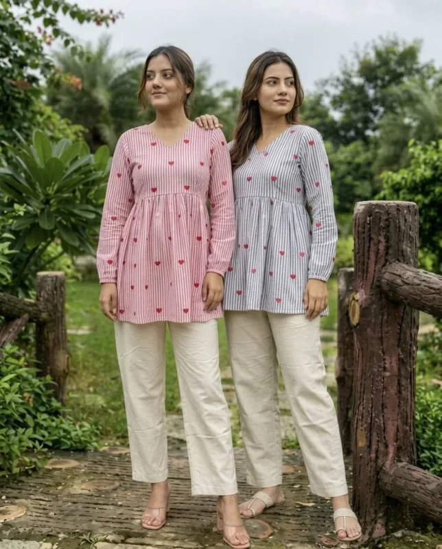 Beautiful Lw 9337 Cotton Embroidered Tops With Bottom Collection Wholesale 2026