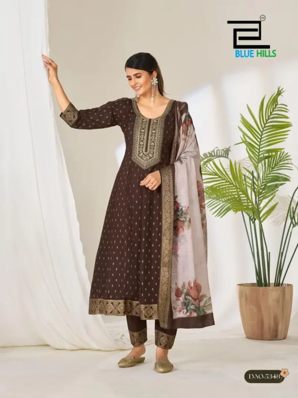 Buy Blue Hills Gemini Rayon Foil Printed Kurti With Bottom Dupatta Wholesale 2026