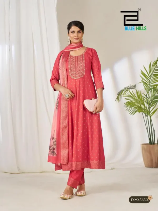 Buy Blue Hills Gemini Rayon Foil Printed Kurti With Bottom Dupatta Wholesale 2026