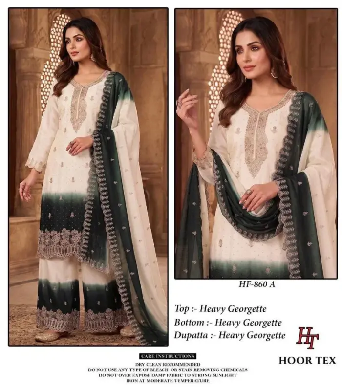 Launching Hoor Tex 860 A To D Georgette Embroidered Salwar Kameez Wholesale 2026