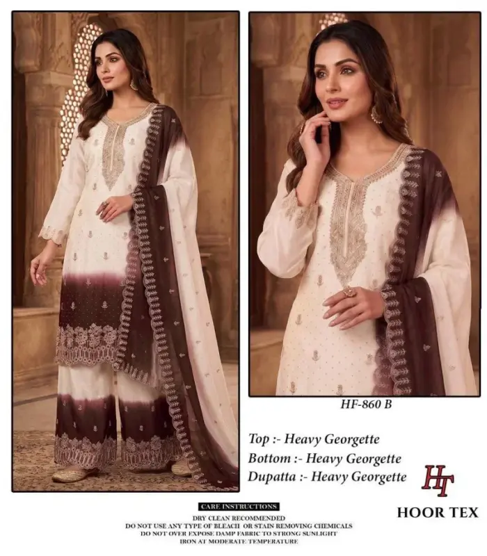 Launching Hoor Tex 860 A To D Georgette Embroidered Salwar Kameez Wholesale 2026