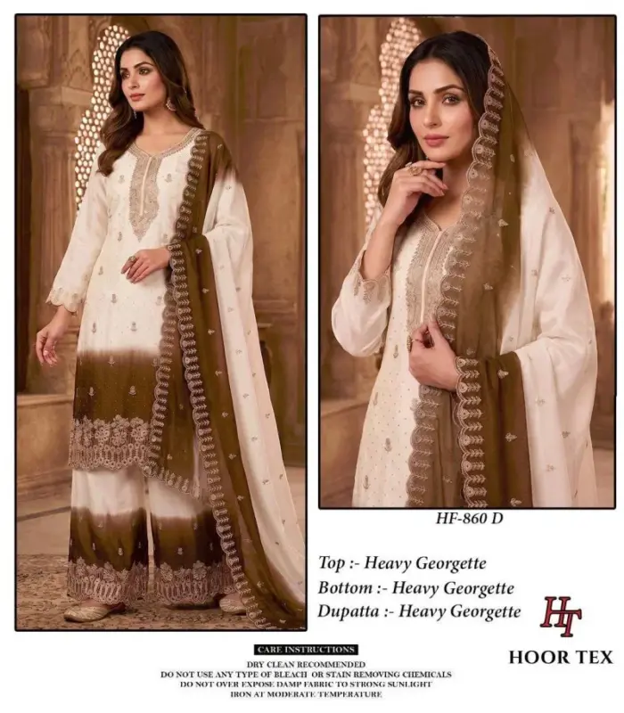 Launching Hoor Tex 860 A To D Georgette Embroidered Salwar Kameez Wholesale 2026