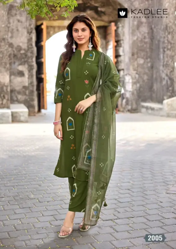 Beautiful Kadlee Classy Look Rayon Printed Kurti With Bottom Dupatta Wholesale 2026