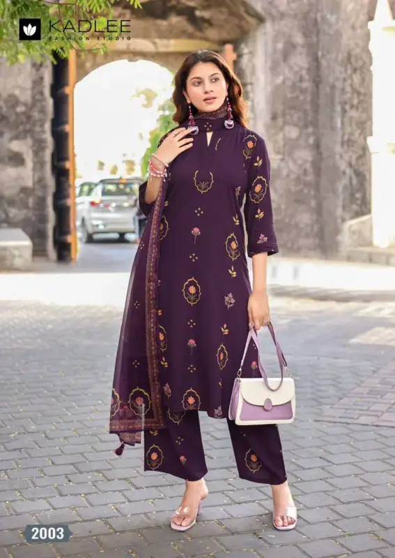 Beautiful Kadlee Classy Look Rayon Printed Kurti With Bottom Dupatta Wholesale 2026