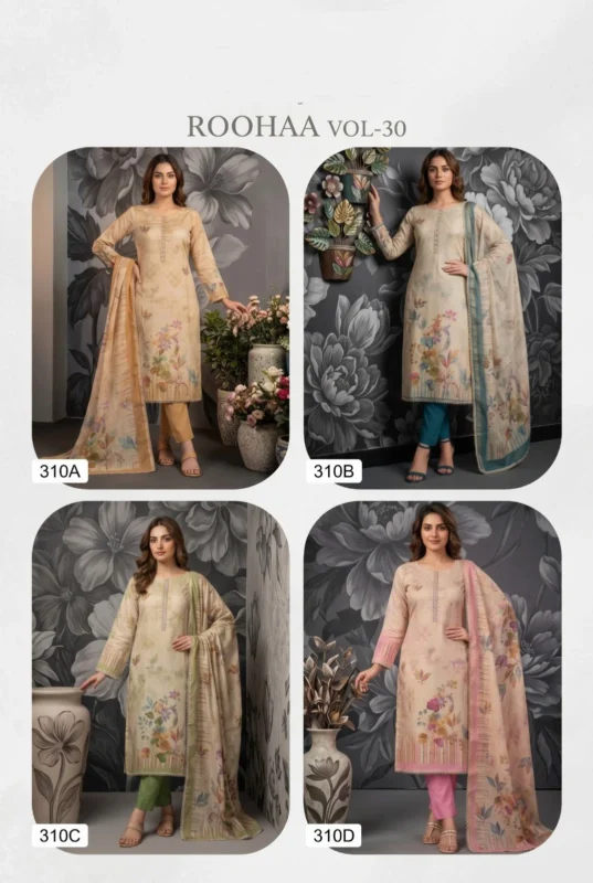 Launching Roohaa Vol 30 Cotton Linen Simmar Printed Kurti With Bottom Dupatta Wholesale 2026