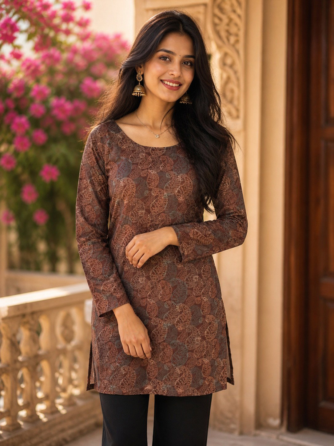 Aawiya RJ 41 Heavy Rayon Digital Printed Fancy Sleeve Tunic Style Short Kurti Wholesale 2 Aawiya RJ 41 Heavy Rayon Digital Printed Fancy Sleeve Tunic Style Short Kurti Wholesale