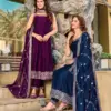 Aanchi Qayamat Vichitra Silk Embroidered Anarkali Kurti With Bottom Dupatta Wholesale 1 Aanchi Qayamat Vichitra Silk Embroidered Anarkali Kurti With Bottom Dupatta Wholesale