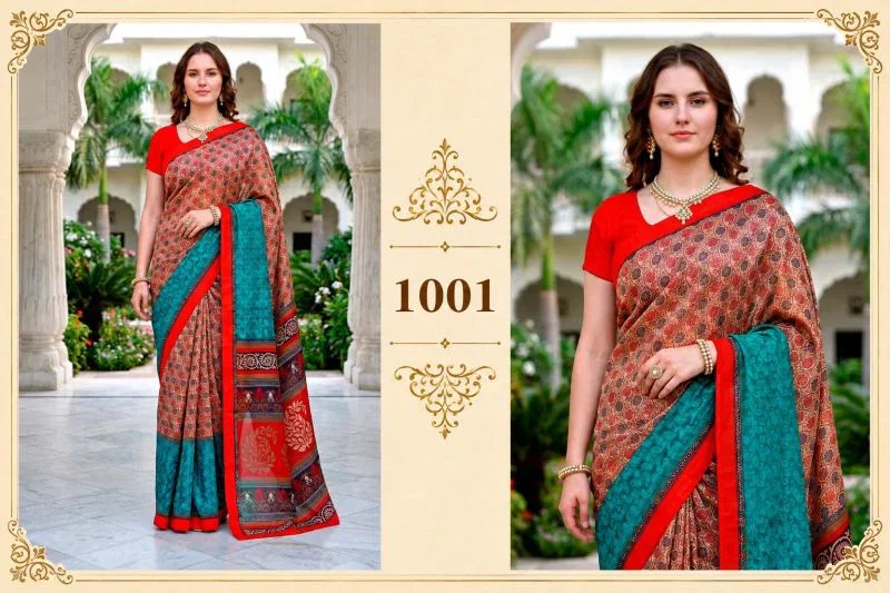 Bunawat Harshita Cotton Sangam Prints Traditional Saree Wholesale 4 Bunawat Harshita Cotton Sangam Prints Traditional Saree Wholesale