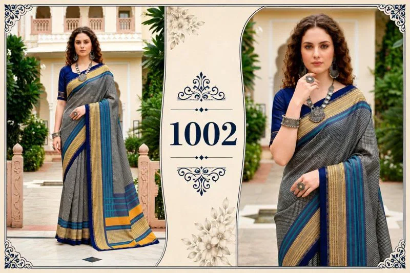 Bunawat Harshita Cotton Sangam Prints Traditional Saree Wholesale 5 Bunawat Harshita Cotton Sangam Prints Traditional Saree Wholesale
