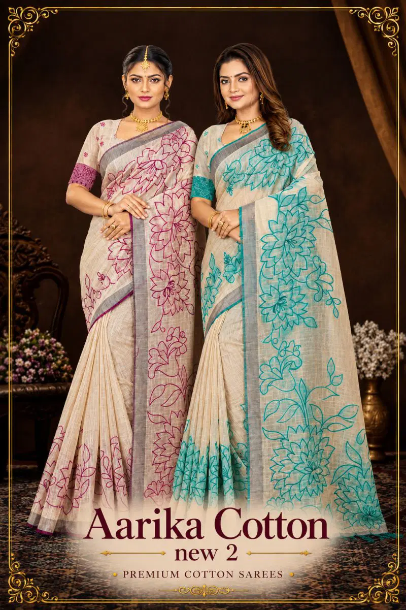 Bunawat Aarika Cotton 2 Sangam Printed Saree Collection Wholesale 3 Bunawat Aarika Cotton 2 Sangam Printed Saree Collection Wholesale