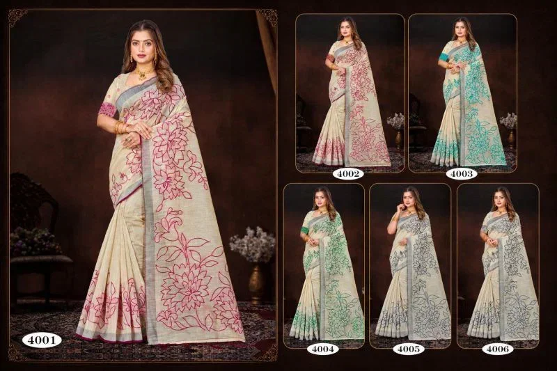 Bunawat Aarika Cotton 2 Sangam Printed Saree Collection Wholesale 10 Bunawat Aarika Cotton 2 Sangam Printed Saree Collection Wholesale