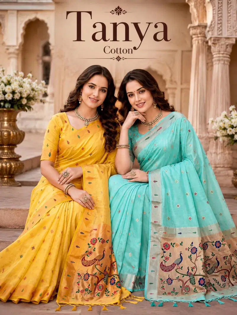 Bunawat Tanya Cotton Woven Work Traditional Saree Wholesale 3 Bunawat Tanya Cotton Woven Work Traditional Saree Wholesale