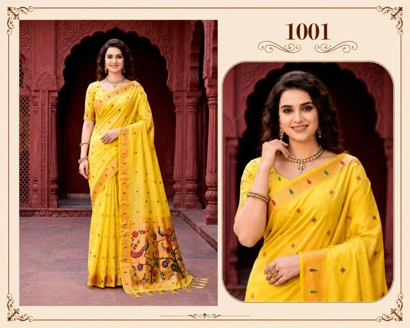 Bunawat Tanya Cotton Woven Work Traditional Saree Wholesale 4 Bunawat Tanya Cotton Woven Work Traditional Saree Wholesale