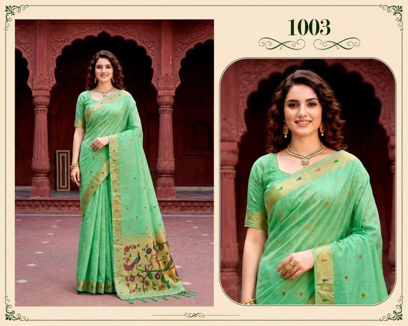 Bunawat Tanya Cotton Woven Work Traditional Saree Wholesale 6 Bunawat Tanya Cotton Woven Work Traditional Saree Wholesale