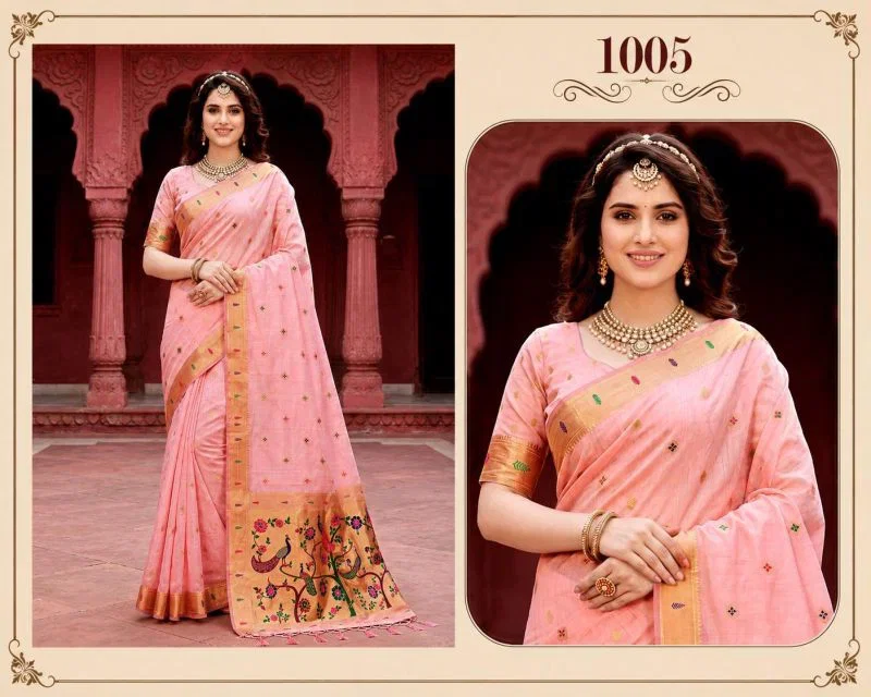 Bunawat Tanya Cotton Woven Work Traditional Saree Wholesale 8 Bunawat Tanya Cotton Woven Work Traditional Saree Wholesale