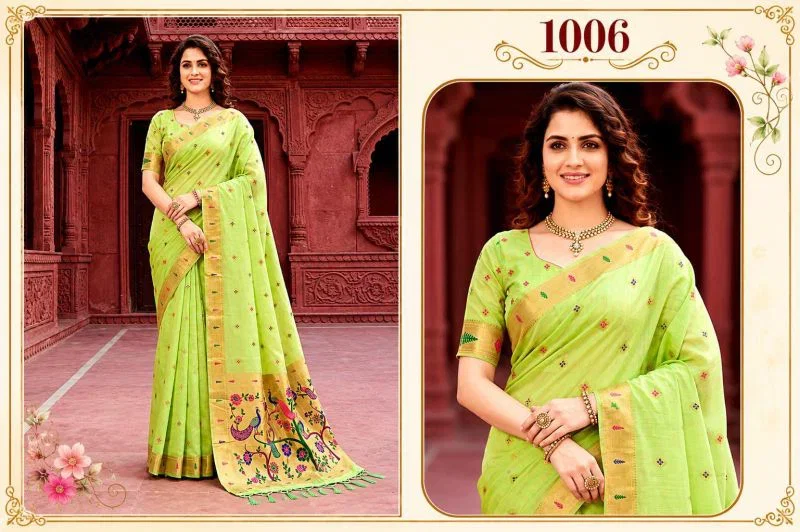 Bunawat Tanya Cotton Woven Work Traditional Saree Wholesale 9 Bunawat Tanya Cotton Woven Work Traditional Saree Wholesale