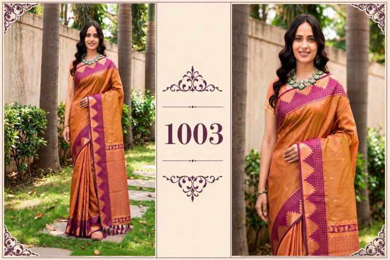 Bunawat Lichi Soft Silk Woven Work Traditional Saree Wholesale 6 Bunawat Lichi Soft Silk Woven Work Traditional Saree Wholesale
