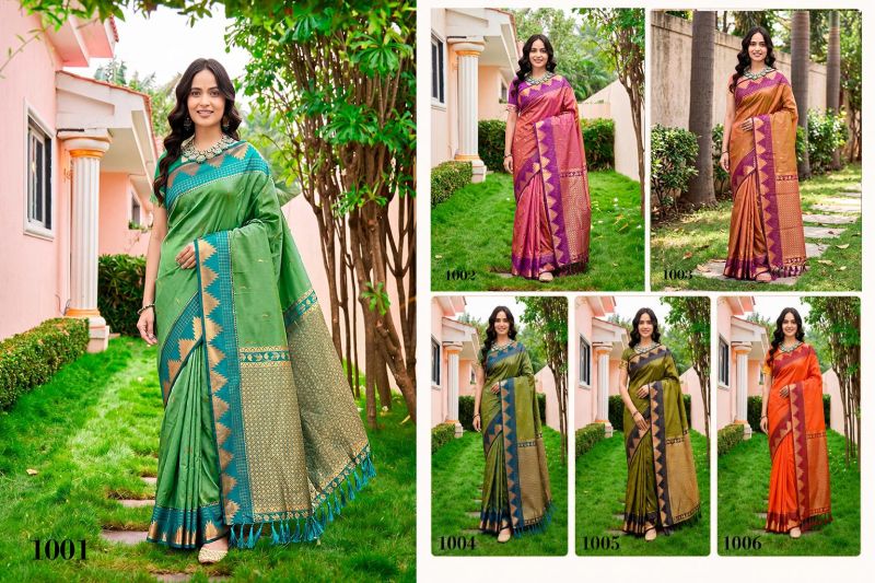 Bunawat Lichi Soft Silk Woven Work Traditional Saree Wholesale 10 Bunawat Lichi Soft Silk Woven Work Traditional Saree Wholesale