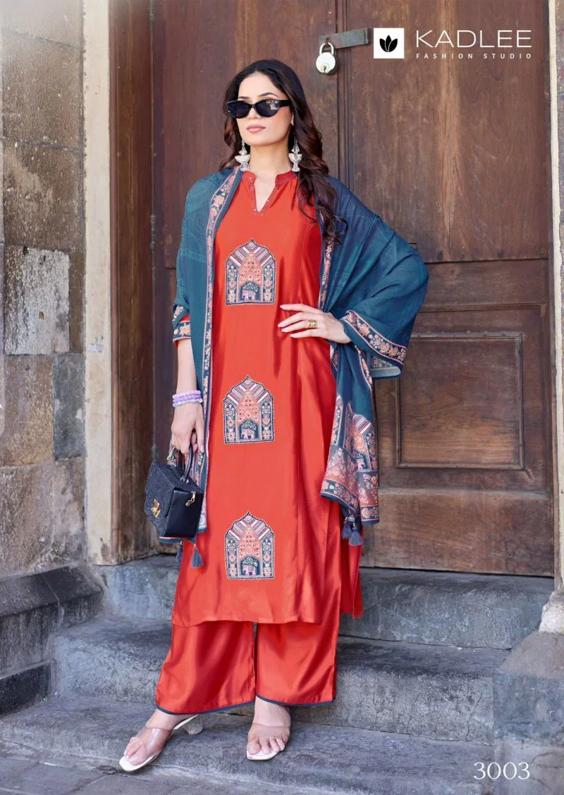Kadlee Royal Queen Gaji Silk Hand Work Kurti With Bottom Dupatta Wholesale 5 Latest Kadlee Royal Queen Gaji Silk Hand Work Kurti With Bottom Dupatta Wholesale 2026