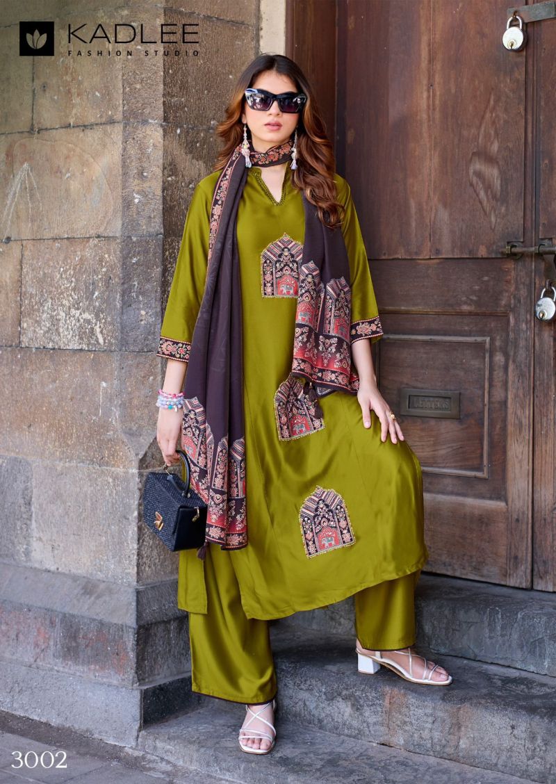 Kadlee Royal Queen Gaji Silk Hand Work Kurti With Bottom Dupatta Wholesale 7 Latest Kadlee Royal Queen Gaji Silk Hand Work Kurti With Bottom Dupatta Wholesale 2026