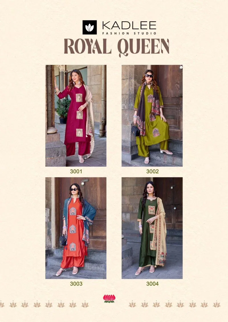 Kadlee Royal Queen Gaji Silk Hand Work Kurti With Bottom Dupatta Wholesale 8 Latest Kadlee Royal Queen Gaji Silk Hand Work Kurti With Bottom Dupatta Wholesale 2026