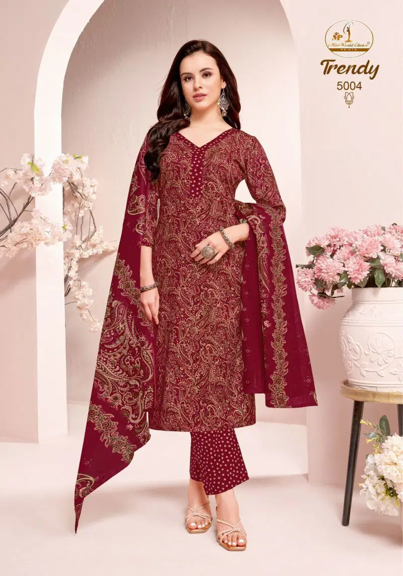 Miss World Trendy Vol 5 Readymade Cotton Printed Kurti Pant With Dupatta Wholesale 13 Launching Miss World Trendy Vol 5 Readymade Cotton Printed Kurti Pant With Dupatta Wholesale 2026