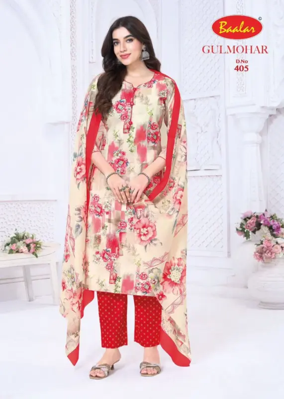 Latest Baalar Gulmohar Vol 4 Readymade Cotton Kurti Pant With Dupatta Wholesale 2026