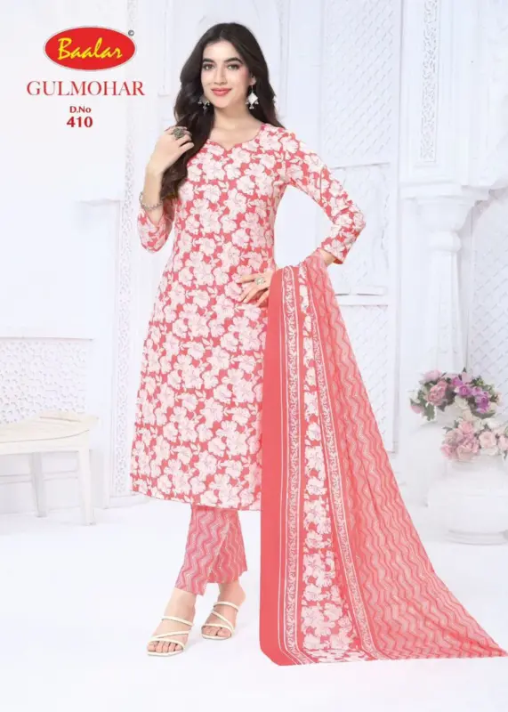 Latest Baalar Gulmohar Vol 4 Readymade Cotton Kurti Pant With Dupatta Wholesale 2026