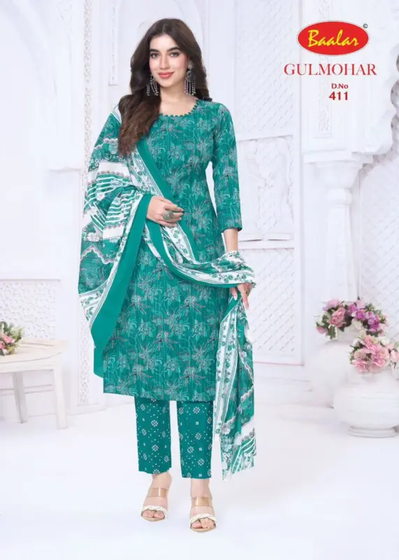Latest Baalar Gulmohar Vol 4 Readymade Cotton Kurti Pant With Dupatta Wholesale 2026