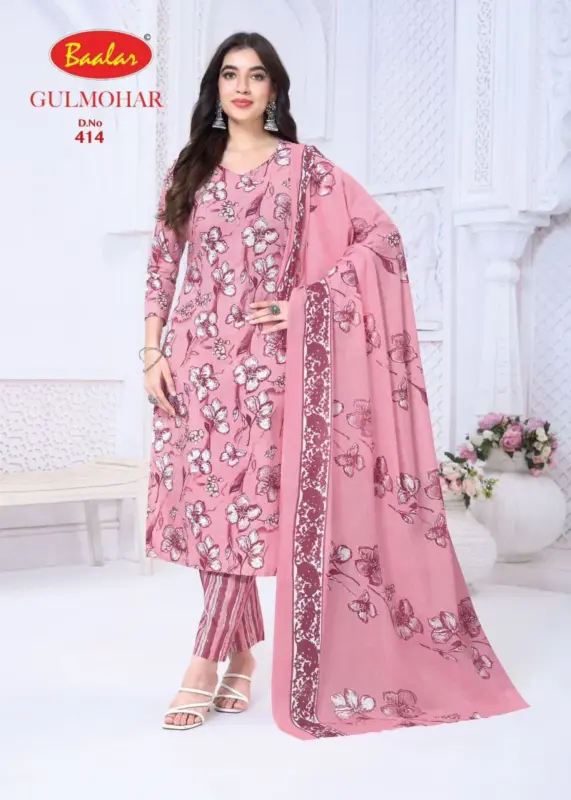 Latest Baalar Gulmohar Vol 4 Readymade Cotton Kurti Pant With Dupatta Wholesale 2026