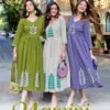 Wooglee Yamini Rayon Thread Work One Piece Wholesale 1 Wooglee Yamini Rayon Thread Work One Piece Wholesale