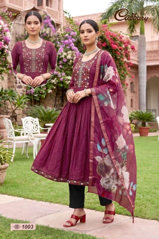 Buy Cadbury Vol 1 Viscose Vertican Silk Umbrella Kurti Set Collection Wholesale 2026
