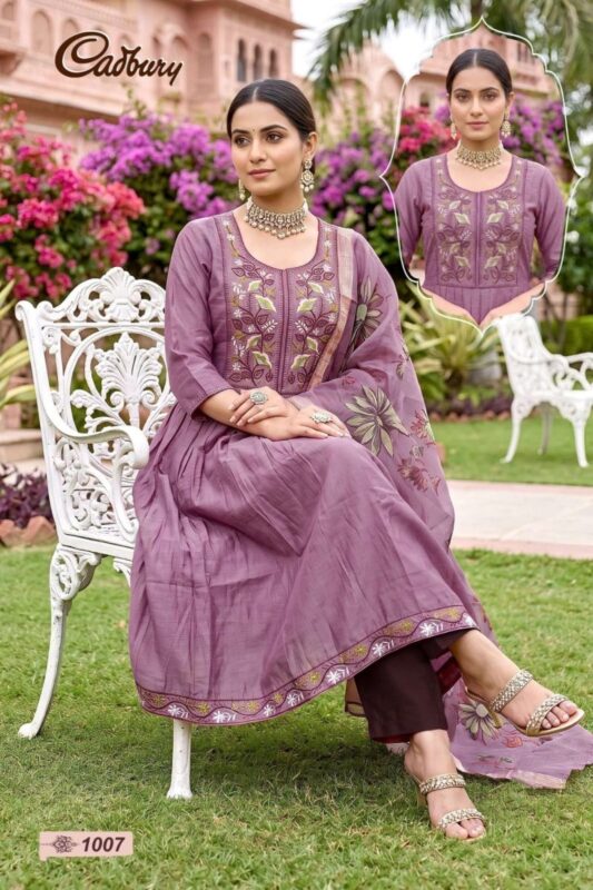 Buy Cadbury Vol 1 Viscose Vertican Silk Umbrella Kurti Set Collection Wholesale 2026