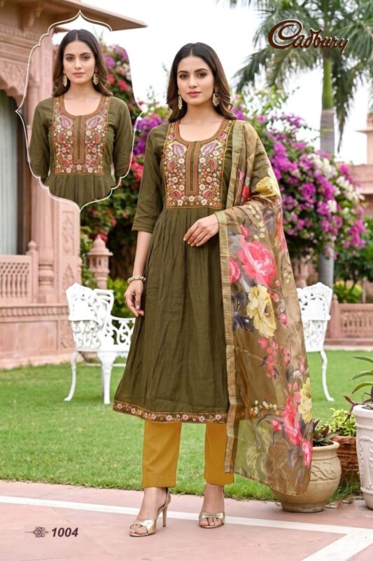 Buy Cadbury Vol 1 Viscose Vertican Silk Umbrella Kurti Set Collection Wholesale 2026